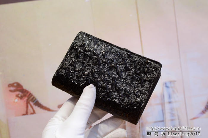 COACH蔻馳 新款壓花 53436 女士中款全皮錢包  Chz1314